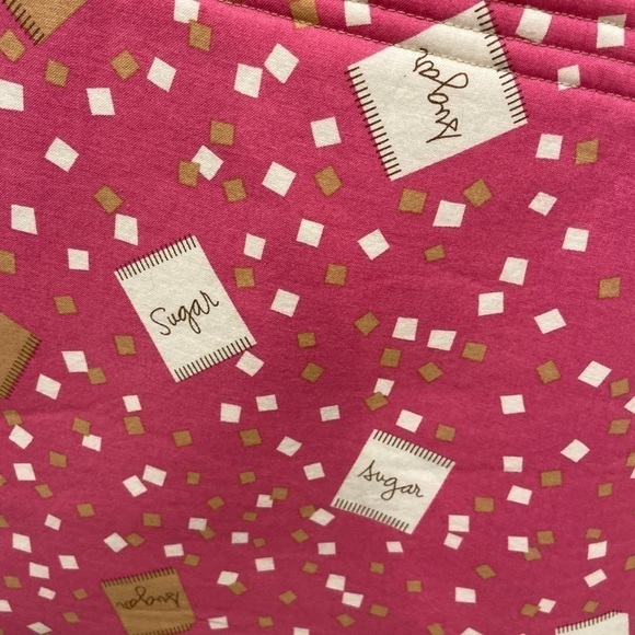 Baker Pink Tote Bag with a Sugar Pattern - Picture 3 of 6